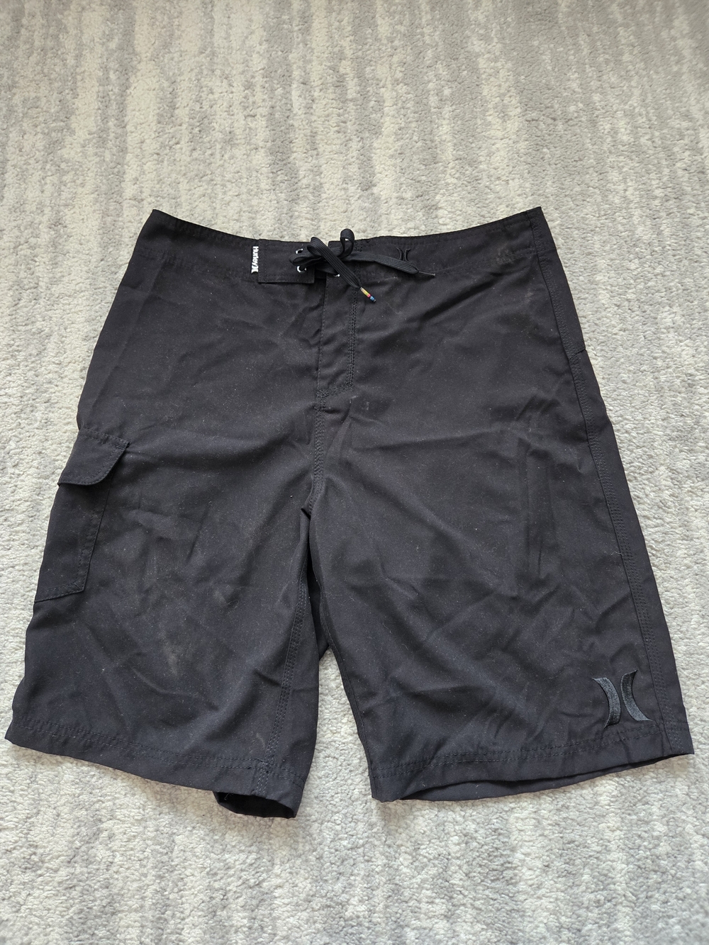 Hurley Black Men’s Boardshorts with Side Pocket